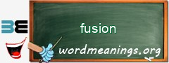 WordMeaning blackboard for fusion